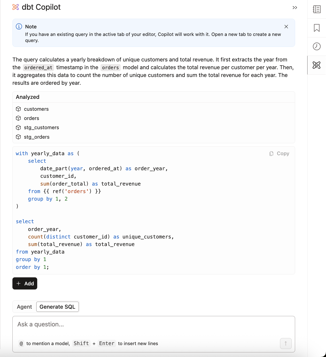 dbt Insights with dbt Copilot dbt Insights with dbt Copilot
